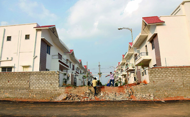 The wall around Amulya Homes that was demolished by the GHMC. (Photo: DC) The wall around Amulya Homes that was demolished by the GHMC. (Photo: DC)